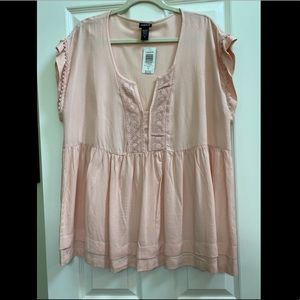 NWT Torrid Empire Boho Blouse 0 1 2